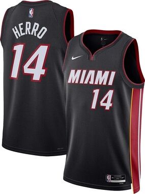 Nike Miami Heat Tyler Herro #14 Black Jersey
